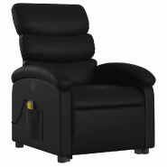 VidaXL Fauteuil inclinable de massage Noir Similicuir Modèle Lermelora - 3204047