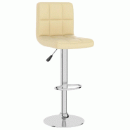 VidaXL Tabouret de bar Crème Similicuir Modèle Aero Cuisine - 334223