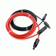 Alcapower Câble Extension Solaire 3M Double Tête Connecteurs Mc4 1000V 30A Section 2.5Mm² Isolation Xlpo Ip67 Protection Panneaux Photovoltaïques