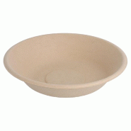 Assiette creuse bagasse naturel 460ml Ø16x3,6cm - par 1000