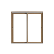 Baie vitrée coulissante en chêne sur mesure - volet roulant intégré compact en option - HARMONIE_1