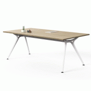 Bureau de direction Arkitek Actiu piètement aluminium plateau bois Bureau de direction Arkitek Actiu piètement aluminium plateau bois