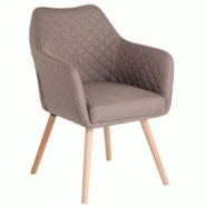CLP Chaise de salle à manger Gent Tissu Taupe - 311631 CLP Chaise de salle à manger Gent Tissu Taupe - 311631