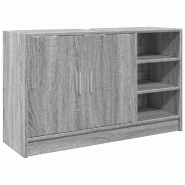 Helloshop26 - Armoire d'évier moderne grand espace rangement 90 x 29 x 55 cm en bois d'ingénierie sonoma gris 02_0049546 - gris Bois massif 30002358