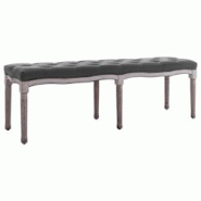 Helloshop26 - Banc banquette lin bois solide 150 x 40 x 48 cm gris foncé 02_0010763 - 3000591982720 Helloshop26 - Banc banquette lin bois solide 150 x 40 x 48 cm gris foncé 02_0010763 - 3000591982720