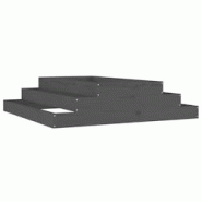 Helloshop26 - Jardinière bac lit surélevé plantes fleurs terrasse jardin 110 x 110 x 27 cm bois massif de pin gris 02_0037311 - 3000217770625 Helloshop26 - Jardinière bac lit surélevé plantes fleurs terrasse jardin 110 x 110 x 27 cm bois massif de pin gris 02_0037311 - 3000217770625