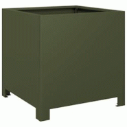 Helloshop26 - Jardinière bac lit surélevé plantes fleurs terrasse jardin olive 40 x 40 x 40 cm acier vert 02_0038697 - 3000217927722 Helloshop26 - Jardinière bac lit surélevé plantes fleurs terrasse jardin olive 40 x 40 x 40 cm acier vert 02_0038697 - 3000217927722