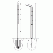 Lampadaire urbain solaire SUN BOULEVARD XL - LED - 5000 lm - acier galvanisé - hauteur 5.46 m_1