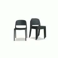 Lot de 4 chaises BLENDY - anthracite