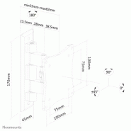 Neomounts FPMA-W810 Support d'écran mural 10-27" - orientable