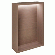 Présentoir Cage noyer avec LED 38,4x14,5x56cm