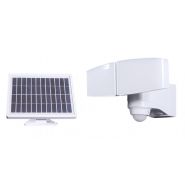 Projecteur solaire noir eclairage puissant panneau solaire déporté LED  blanc COOPER BLACK H22cm avec détecteur de mouvement orientable