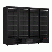 Réfrigérateur 4 portes en verre noir jde-2025r bl l2508 7455.2240 COMBISTEEL
