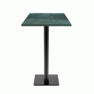 RestooTab - Mange-debout Milan T 50x50cm décor marbre jade - vert fonte TB-MITFF-5050M-MB.JAD