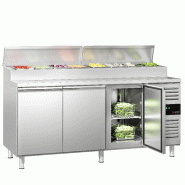 Saladette réfrigérée à capot - 3 portes GN 1/1 avec 8 bacs GN 1/3
