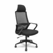 Silla Pro534 negra respaldo malla negro asiento tela negro base piramidal negra ruedas nailon - multi-matériau 534BNY10050PNRN