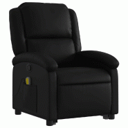 VidaXL Fauteuil inclinable de massage Noir Similicuir Modèle Eldelora - 3204233