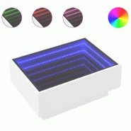 VidaXL Table basse avec LED blanc 70x50x30 cm bois d'ingénierie Modèle Concorde Chic - 847511