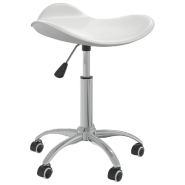 Vidaxl tabouret de salon et spa blanc similicuir 323683