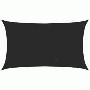 Voile d'ombrage 160 g/m² Noir 5x8 m PEHD Modèle Solis Prestige - 311743