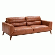 AC ANGEL CERDA Angel Cerdá Canapé 3 places en cuir marron 6047C 216 x 96 x 86 - marron fourrure 8435631002826 AC ANGEL CERDA Angel Cerdá Canapé 3 places en cuir marron 6047C 216 x 96 x 86 - marron fourrure 8435631002826
