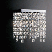 Bonetti Illumina Penelope Applique En Laiton Et Fer Chromé 2 Lumières Avec Strass .25 P.12 Bl31-Ap2-Cr - gris BL31-AP2-CR