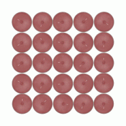 Bougies parfumées en cire de fruits rouges, lot de 25 pièces, dimensions 3,8 x 1,9 cm, durée 4 heures - rouge cire 8424405110768