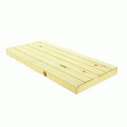 Caillebotis pin naturel rectangle 62,5x28x4cm - par 2