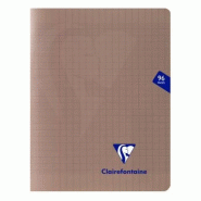 Clairefontaine Lot de 10 Cahier Mimesys 17x22, 96p./48 feuilles 90 g/m² piquées, coloris gris, Séyès - 3329683637417