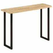Décoshop26 - Table console table d'appoint 105 x 33 x 76 cm bois de manguier et acier DEC031365 - 3000258421906