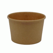 Emballage alimentaire rond 240ml en carton kraft avec couvercle 25un - 6621116