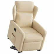 Fauteuil inclinable Crème Tissu Modèle Perdelora - 8721102961243