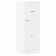 Helloshop26 - Armoire d'apothicaire multifonctionnelle rangement 40 x 41 x 118 cm en bois d'ingénierie blanc 02_0050637 - blanc métal 3000236482028