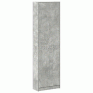 Helloshop26 - Armoire moderne rangement pratique 55 x 25 x 189 cm ambiance minimaliste en bois d'ingénierie gris béton 02_0055918 - gris métal 3000