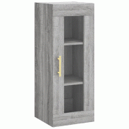 Helloshop26 - Armoire murale design moderne rangement 34,5 x 34 x 90 cm en bois d'ingénierie sonoma gris 02_0048684 - gris verre 3000235417984