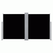 Helloshop26 - Auvent paravent store brise-vue latéral rétractable de patio jardin terrasse balcon protection visuelle écran noir 140 02_0007433 - 3