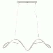 Mauro Ferretti Lustre Led Blanc Uter - Suspension Linéaire Moderne À 3 Températures De Couleur - 80 X 20 X 120 Cm - 171379000B