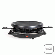 ONLI Appareil à Raclette 6 Personnes 800w + Grill ON1020N - noir 3523930111426