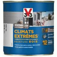 Peinture bois extérieur climats extrêmes® V33, blanc mat 0.5 l