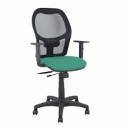 Piqueras y Crespo Silla Alocén traslack malla negra asiento bali verde esmeralda brazos regulables - vert multi-matériau 345TKM840B456B10CRN Piqueras y Crespo Silla Alocén traslack malla negra asiento bali verde esmeralda brazos regulables - vert multi-matériau 345TKM840B456B10CRN