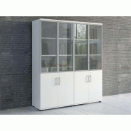 Armoire-vitrine haute mixte en verre MDD Armoire-vitrine haute mixte en verre MDD