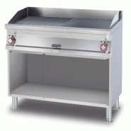 Redcook Fry-top électrique 1/2 rainuré 1/2 lisse, 2 zones de cuisson, sur meuble ouvert, inox, 120x70,5x90 cm, modèle FTLR-712ET - 1898_0