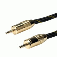 ROLINE GOLD Câble de raccordement 3,5mm audio M / M, Retail Blister, 2,5 m_0