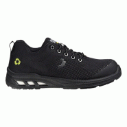 Safety Jogger - Chaussures de sécurité basses décontractées ultra-respirantes avec embout en acier ECOFITZ noir S1P Noir Taille 39 - 39 noir mati�