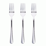 San Ignacio Natur - Set 3Pc de fourchettes à dessert en acier inoxydable finition brillante - argenté inox Q4393