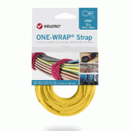 VELCRO® One Wrap® Strap 20mm x 200mm, 25 pièces, jaune