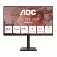 AOC E4 Q32E4U écran plat de PC 80 cm (31.5") 2560 x 1440 pixels Quad HD LED Noir