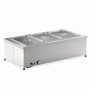 Bain-marie bac GN 3x1/1 - Metalcarrelli - Caractéristiques techniques incluses Bain-marie bac GN 3x1/1 - Metalcarrelli - Caractéristiques techniques incluses