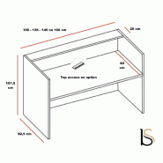 Banque d'accueil économique Z2 Officity - Compacte et chaleureuse ! - Non, 106, Chêne Blanchi