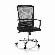 Chaise de bureau / chaise pivotante STAR-TEC S maille / tissu noir hjh OFFICE - noir polyester 719253